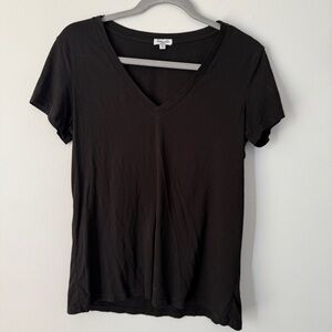 SPLENDID Classic Black V-Neck Women's T-Shirt Size Small